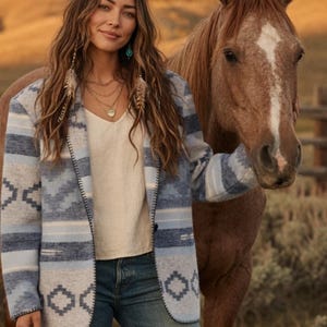 We the Free people Yellowstone Tribal jacket coat western sweater southwest image 4