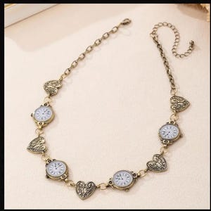 Free People Timeless Watch Choker Necklace in Gold | NWT image 2