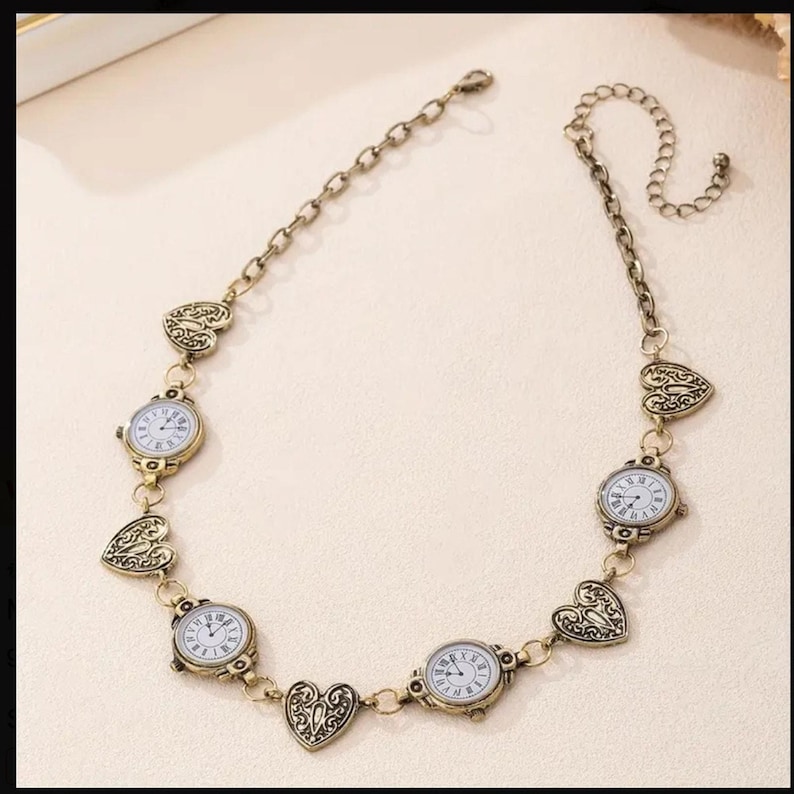 Free People Timeless Watch Choker Necklace in Gold | NWT image 2