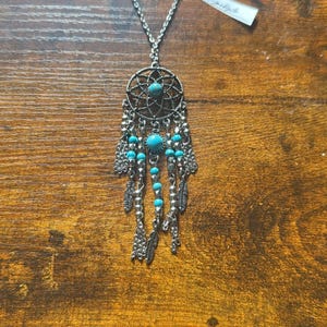 NEW free people Yellowstone dream catcher chain arrowstack choker necklace image 5