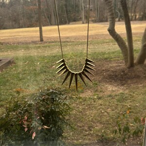 NEW Free People Triangle Boho Minimalist chain Geometric herringbone necklace jewelry image 6