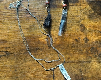 NEW madewell Minimalist chain arrowstack herringbone necklace copper choker