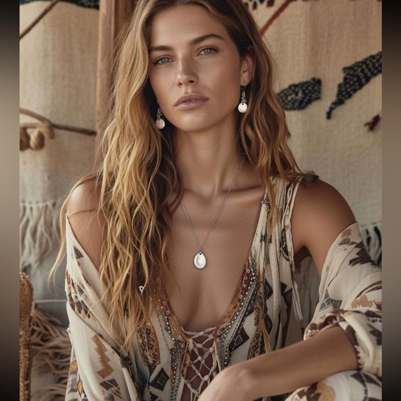 NWOT Free People Choker silver western southwest necklace open locket image 1