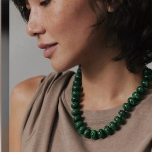 New Free People Stone Choker Necklace Sabrina stone western boho chain Green zdjęcie 4