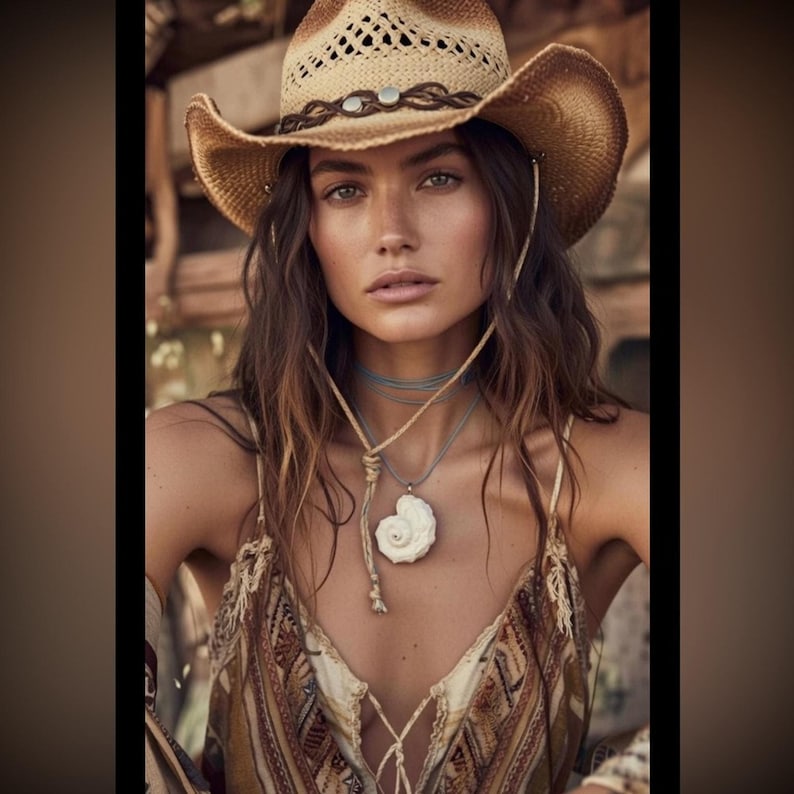 Gargantilla de conchas Free People  Nuevo Testamento azul turquesa occidental imagen 1