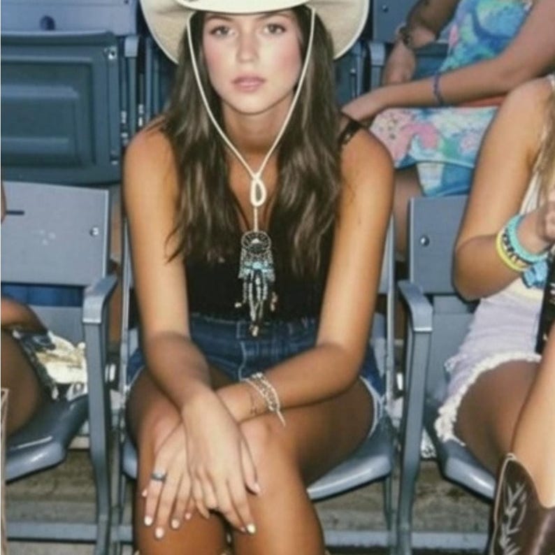 NEW free people Yellowstone dream catcher chain arrowstack choker necklace image 2