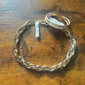 NEW free people bolo chain western suede herringbone necklace silver jewelry afbeelding 4