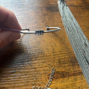 NEW free people bolo chain western suede herringbone necklace silver jewelry image 4