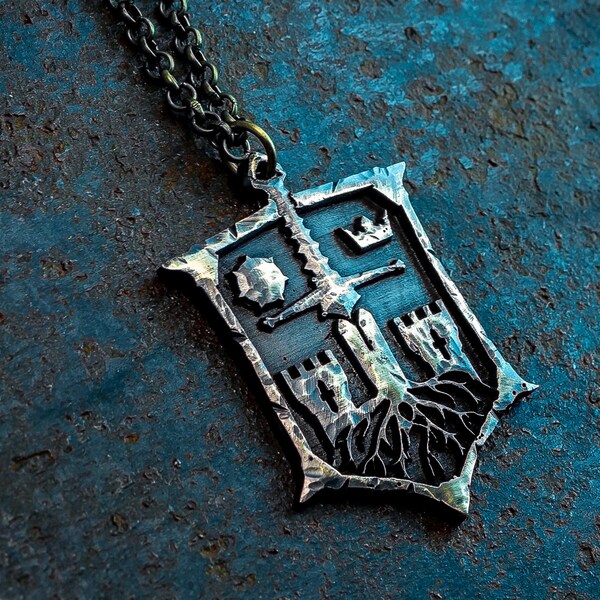 For Honor Knights faction brass necklace and keychain - For Honor game