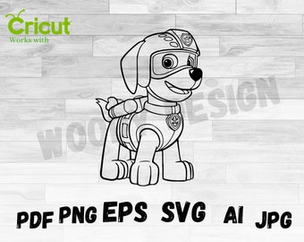 Download Free Rocky Outline Paw Patrol Svg Rocky Svg Paw Patrol Outline Etsy SVG Cut Files