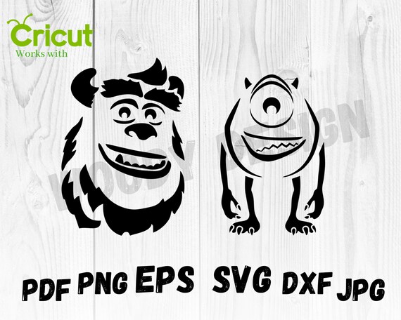 Download Monsters Silhouette Layered Svg Mike Silhouette Sullivan Etsy