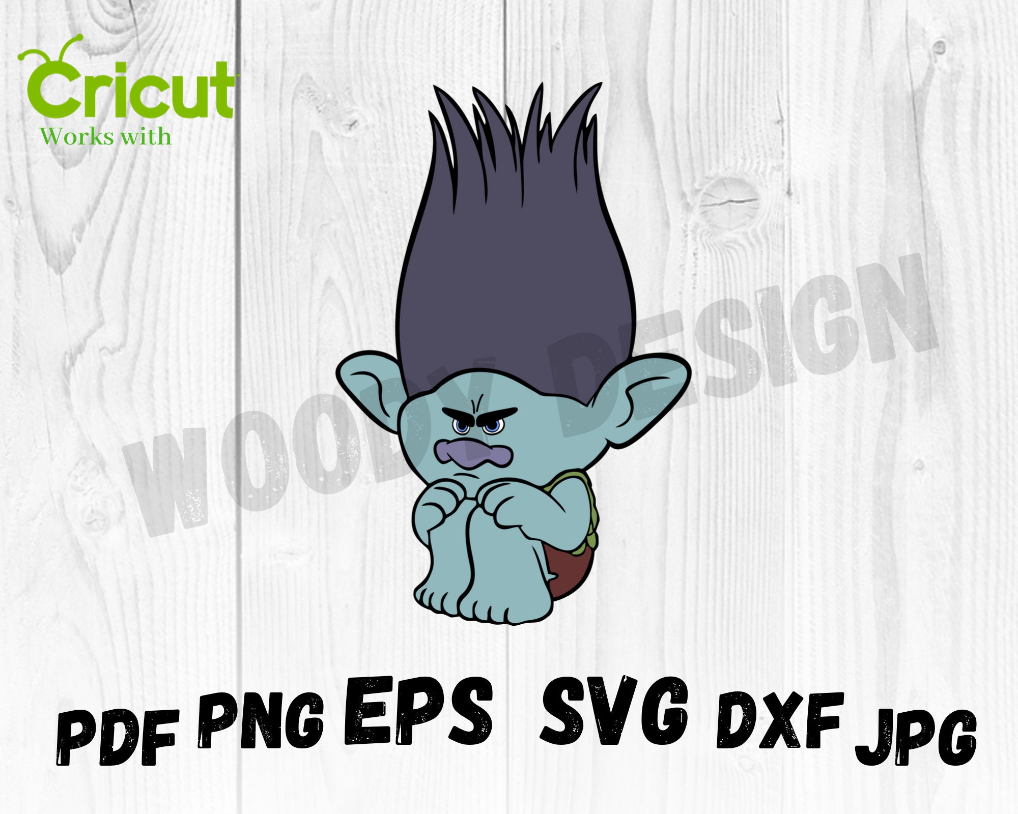 Branch Trolls LAYERED SVG Branch svg Trolls SVG Branch | Etsy