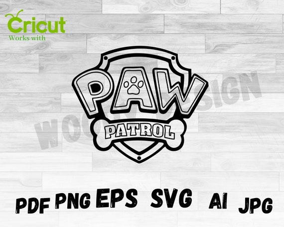 pic Paw Patrol Symbol Svg pfote patrol logo outline svg pfote patrouille svg paw etsy
