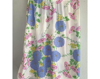 Vintage 60s Kayser Pastel Bright Floral Mod Slip Lace Detail Grunge Punk Nylon
