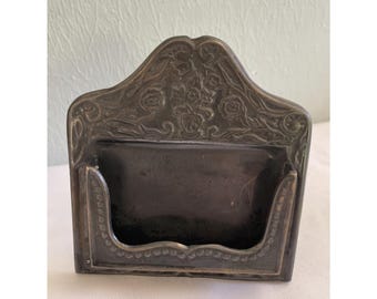 Porta-cartões de visita americano em prata, estilo Art Nouveau/período vitoriano, c. 1915.