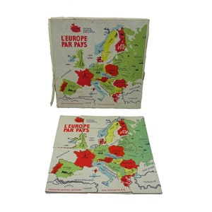 Puzzle of the countries of Europe / geography / student and child office room decoration / school collection / school equipment / globe
