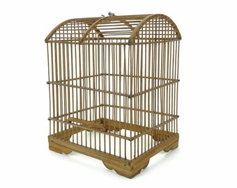 Vintage birdcage / veranda decoration with dried flowers / country shabby chic / nature country decor / vintage kitchen decor