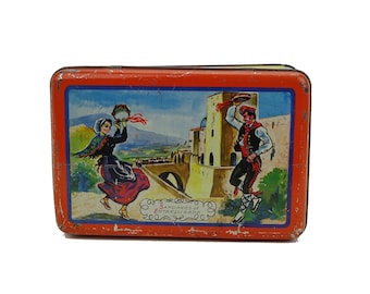 Cantaloupe Catala chocolate box / Vintage tin box collection / old advertising / Old candy confectionery ad / kitchen decor