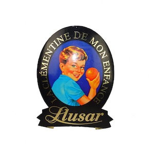Rzadka reklama klementynek z mojego dzieciństwa marki Llusar / reklama reklamowa żywności Glacoid w stylu vintage z małym dzieckiem i pomarańczą do kuchni
