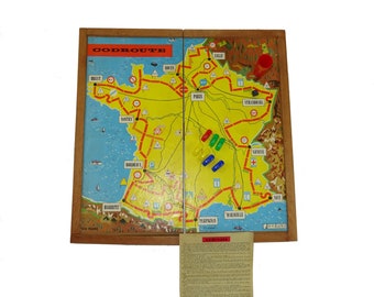 JeuJura board game / old wooden toy / hobbies and trotter game / Codroute game / old toy collection / highway code