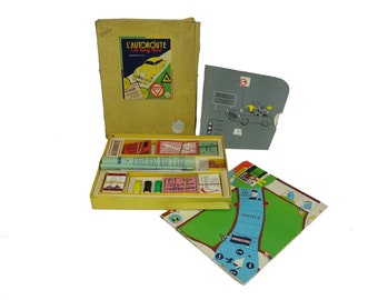 Old board game the highway in original box / Lépine contest / old toy / educational game of awakening / cars like a thousand terminals