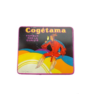 Cogétama cigar box / sheet metal snuff box / Vintage tobacco lithography from the Diamant series / smokers' collection ashtray / sheet metal box