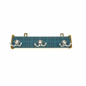 Hat coat rack 3 metal and wood hooks / Scottish decor / Entrance furniture / Decoration / vintage storage / retro France decor