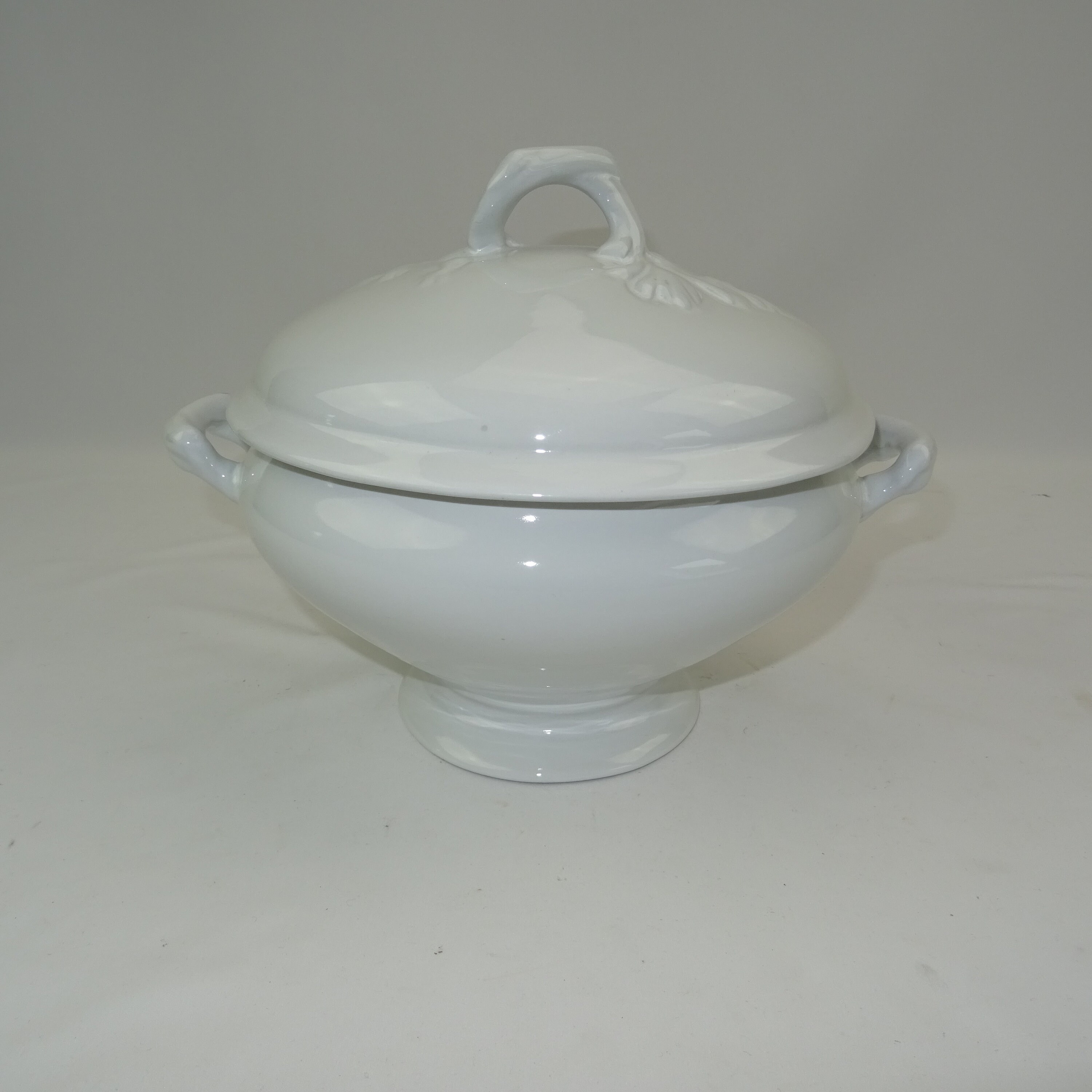 Soupière Ancienne en Céramique Porcelaine de Bruxelles/Terre Fer Belgique Vintage Cuisine Arts La Ta