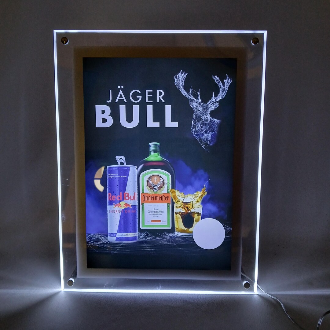 Jäger Bull Jägermeister Illuminated Advertising Sign / Wall Decoration for  Bar, Kitchen, Brasserie / Saloon and Bistro / Alcohol Bistro - Etsy UK