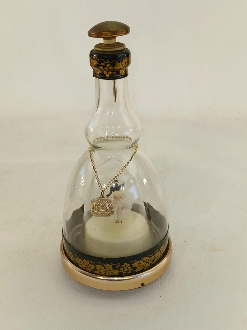 Musical Liquor Bottle Bols Ballerina / Dancing Couple / Vintage Music