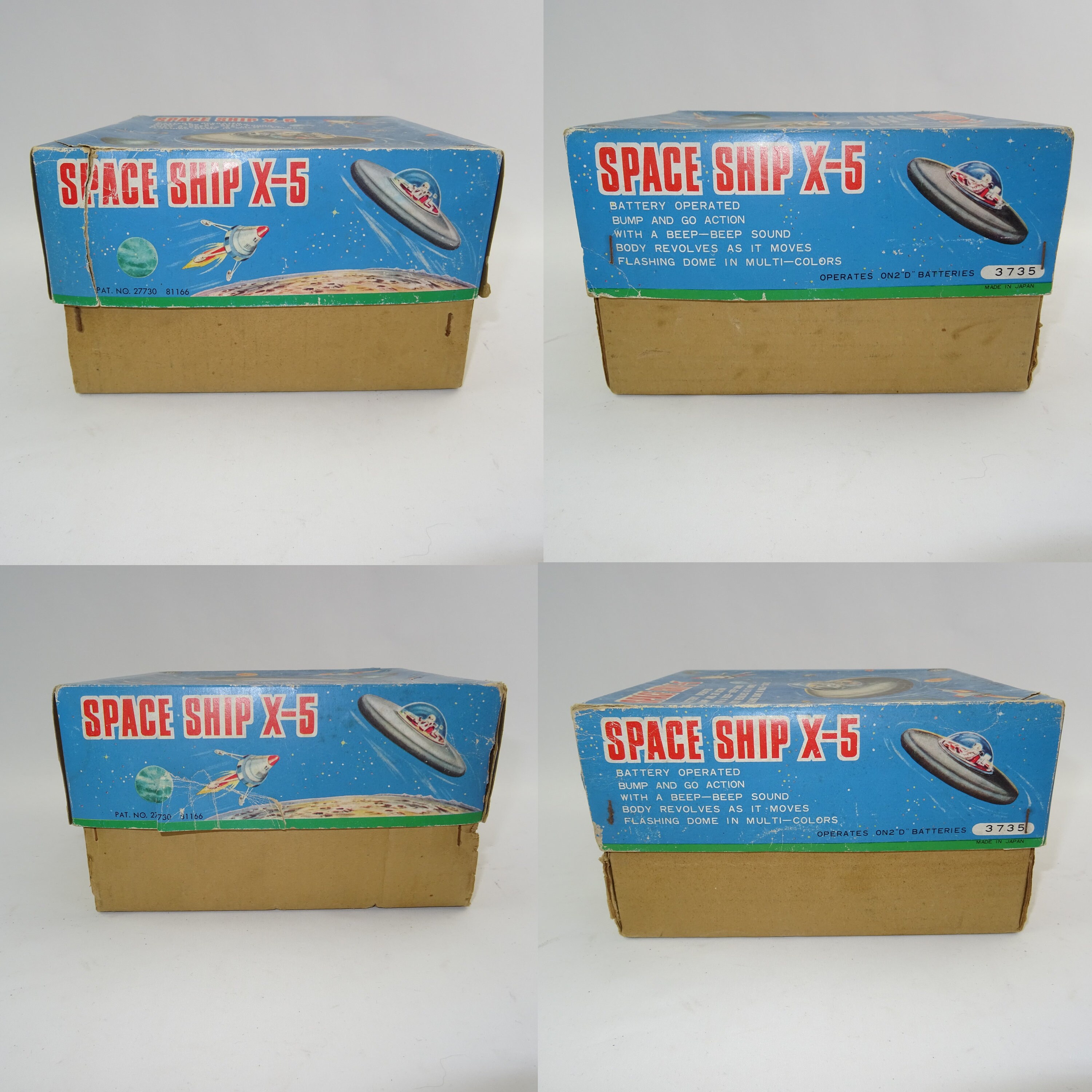 Flying Saucer Space Ship X 5 Masudaya Japan / Modern Toys Flying Saucer Space Ship X 5 Masudaya Japan / Modern Toys