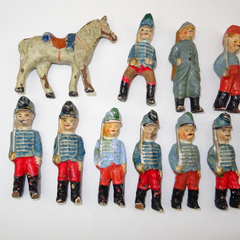 837T VINTAGE 1920 Bon-Dufour France Soldat Zouave Figurine Composition