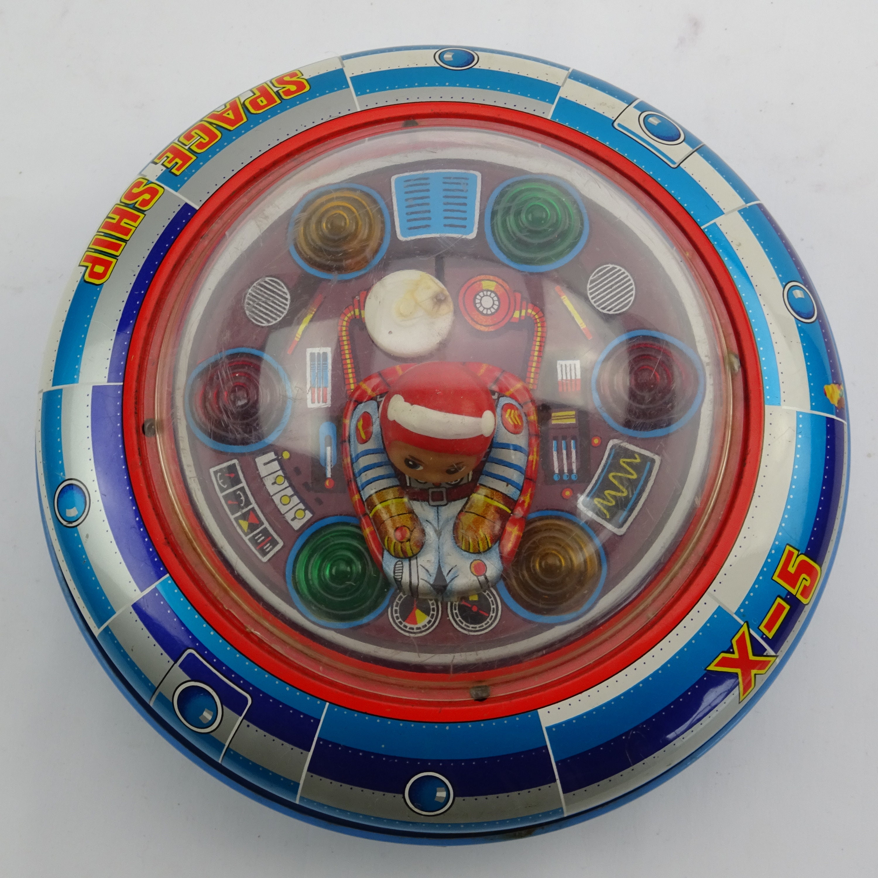 Flying Saucer Space Ship X 5 Masudaya Japan / Modern Toys Flying Saucer Space Ship X 5 Masudaya Japan / Modern Toys