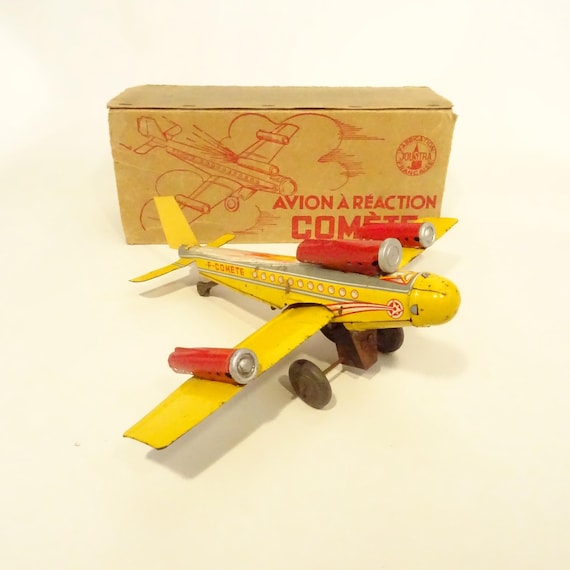 Avion Jouet Ancien En Tôle Vintage - Occasion, Pièce De Collection Rétro