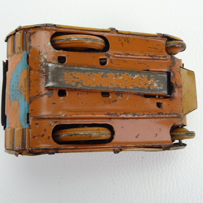 Juguete de hojalata de tanque mecánico CK hecho en Japón KSG / colección de juguetes antiguos de metal / tanque de llave / juguete de piso imagen 8