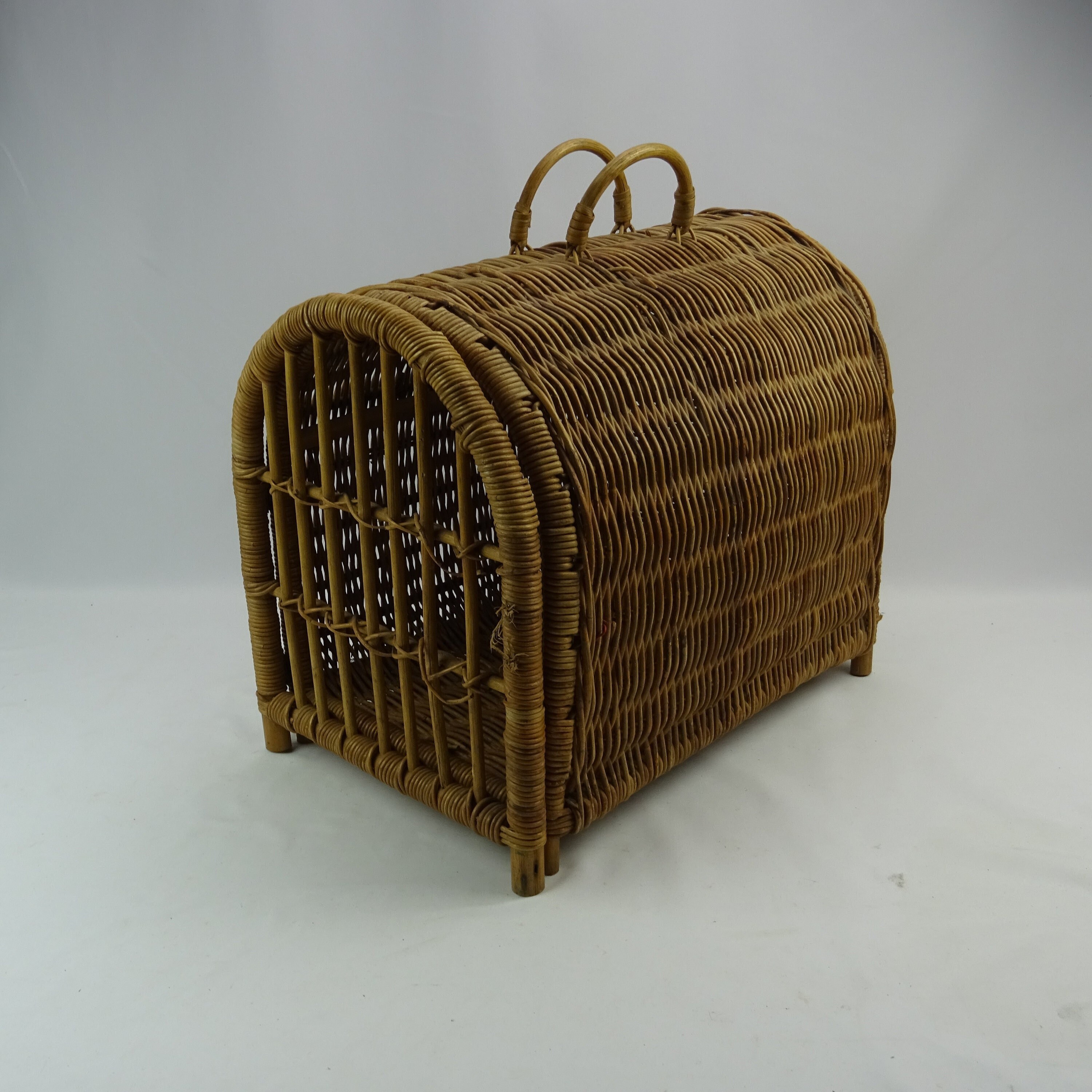 Cage de Transport en Osier Pour Chats et Animaux/Décoration Style Campagnarde Fermière Nature Déco S