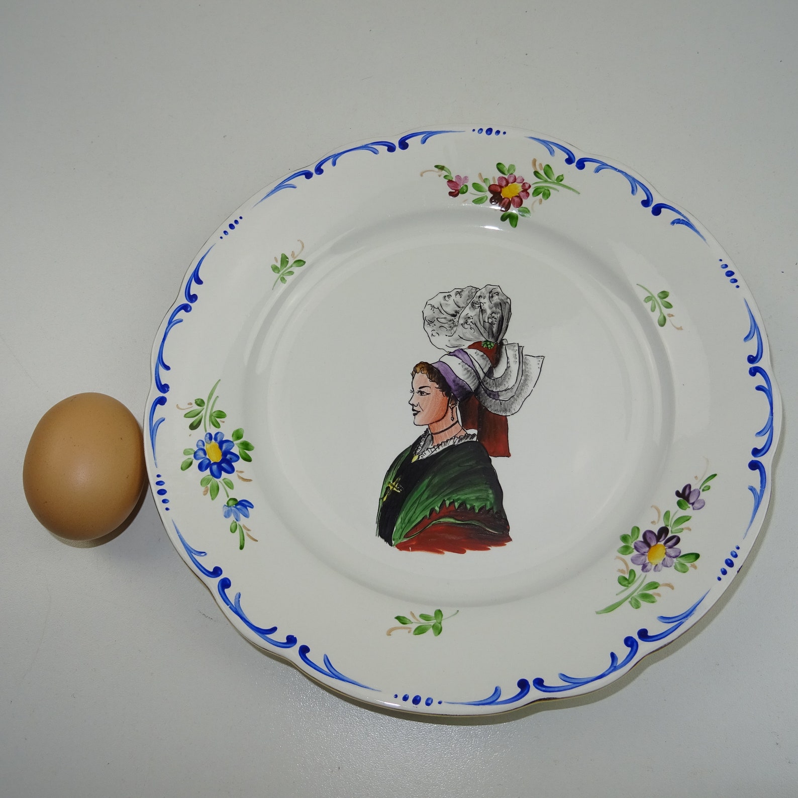 Beautiful Ceramic Plate / Breton Basque Provençale / Vintage Decoration ...