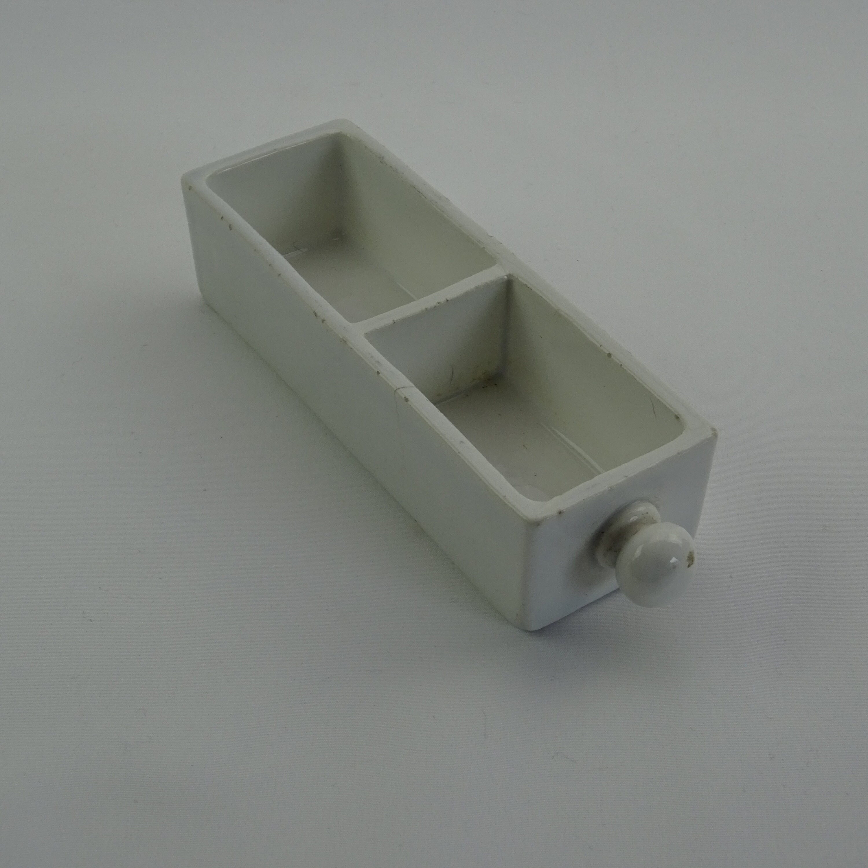 Vieille Mangeoire à Oiseaux en Céramique/Accessoire Pour Cage Oiseau Vintage Décoration de Véranda C