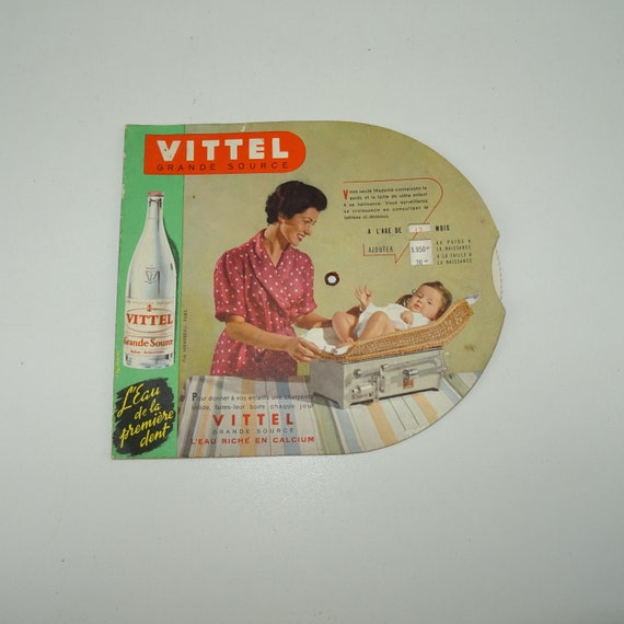Vieille Publicite Vittel Table De Mesures Pour Bebe Et Etsy