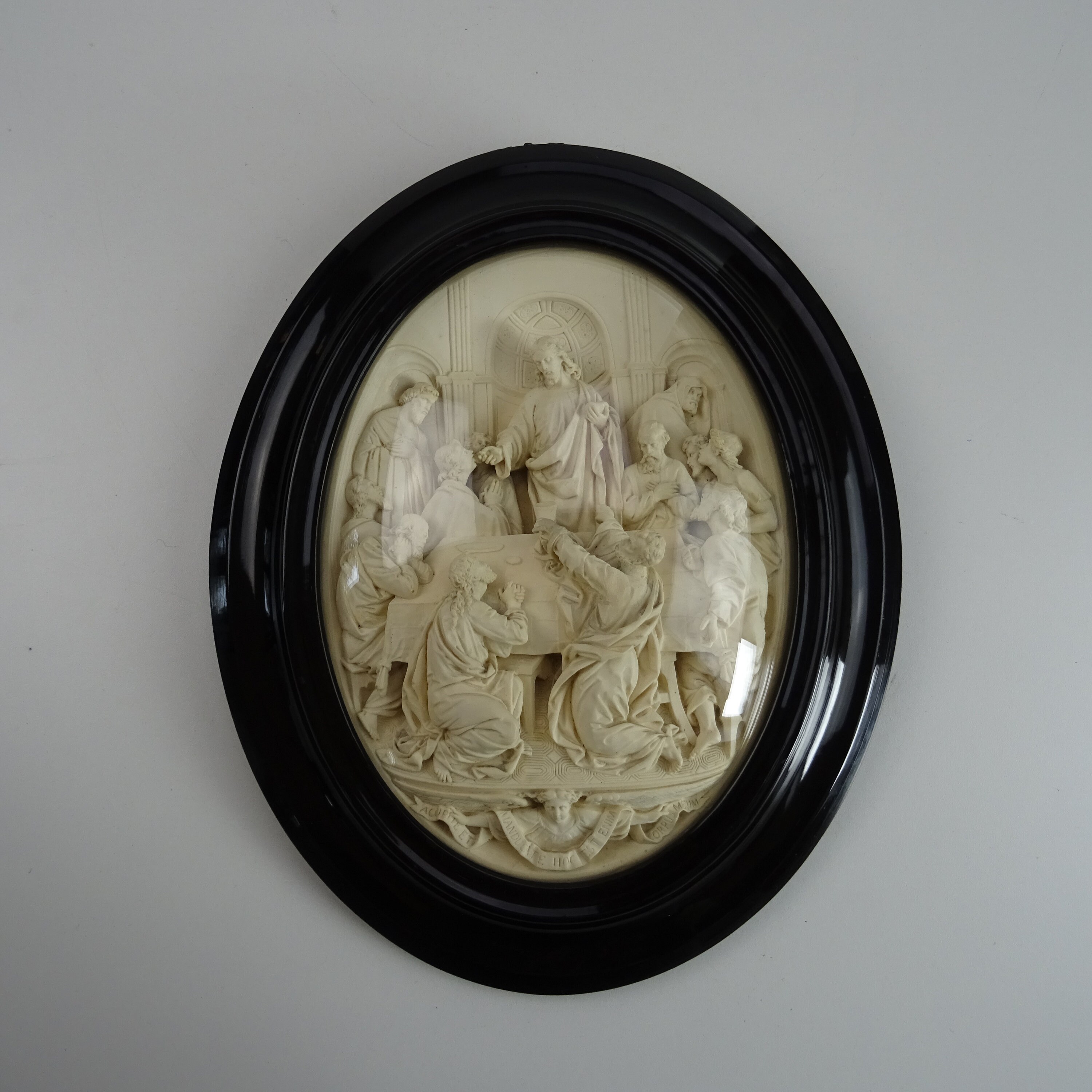 Tableau Religieux/La Cène en Écume de Mer Napoléon Iii Christ Sacré Jésus Collection Christianisme O