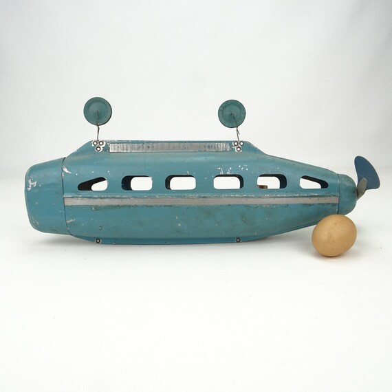 Très rare jouet dirigeable Le Rapide aérien en boite d'origine / collection jouets anciens vintage / Ballon montgolfière - France