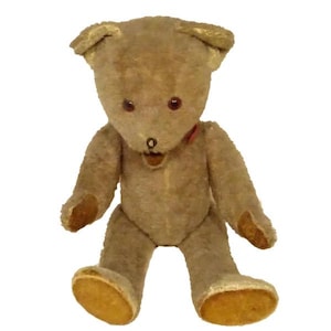 Large old teddy bear / teddy bear / old toy / old doll collection / children's room decoration / cottage cradle decoration