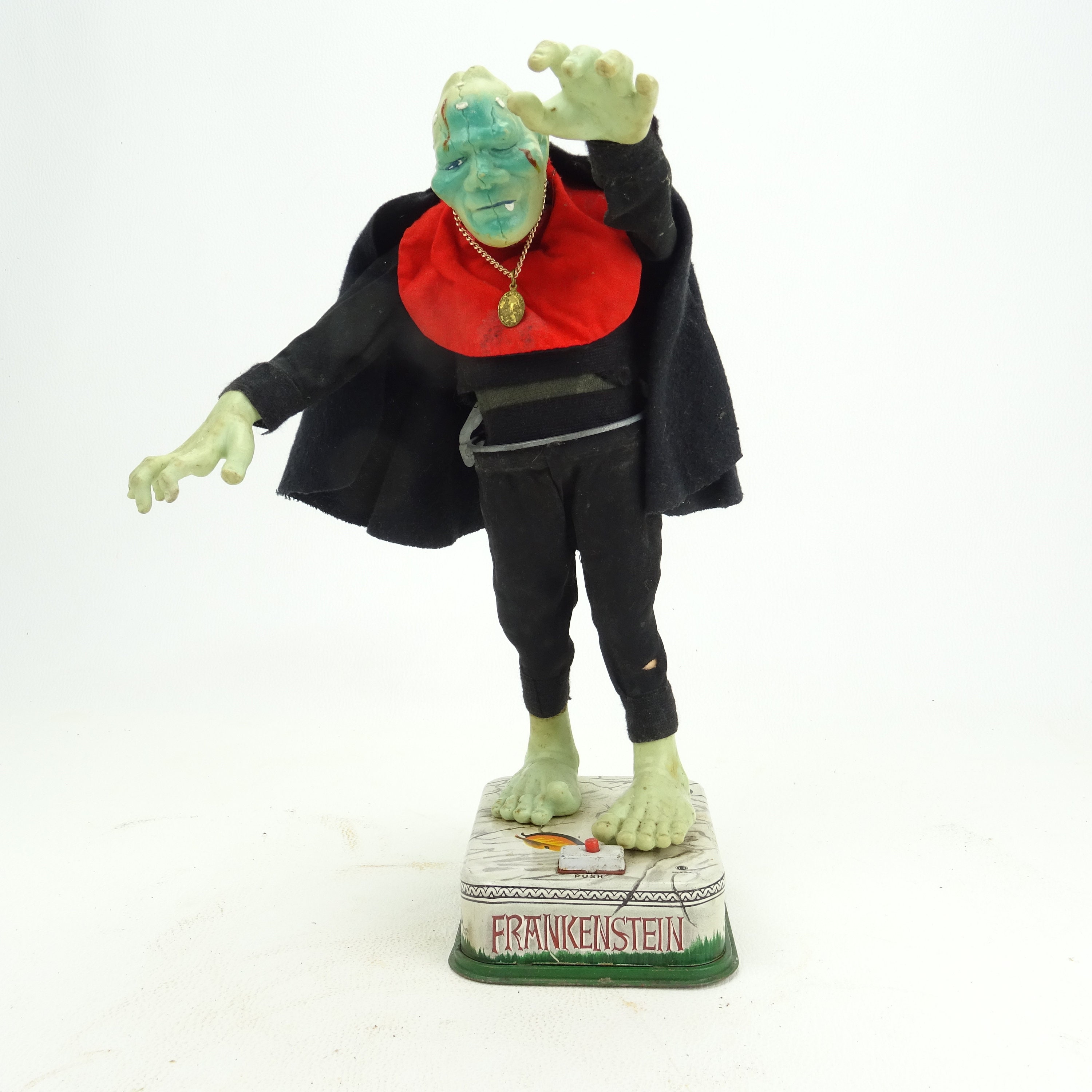 Old Japanese Rosko Sheet Metal Toy / Frankenstein Monster