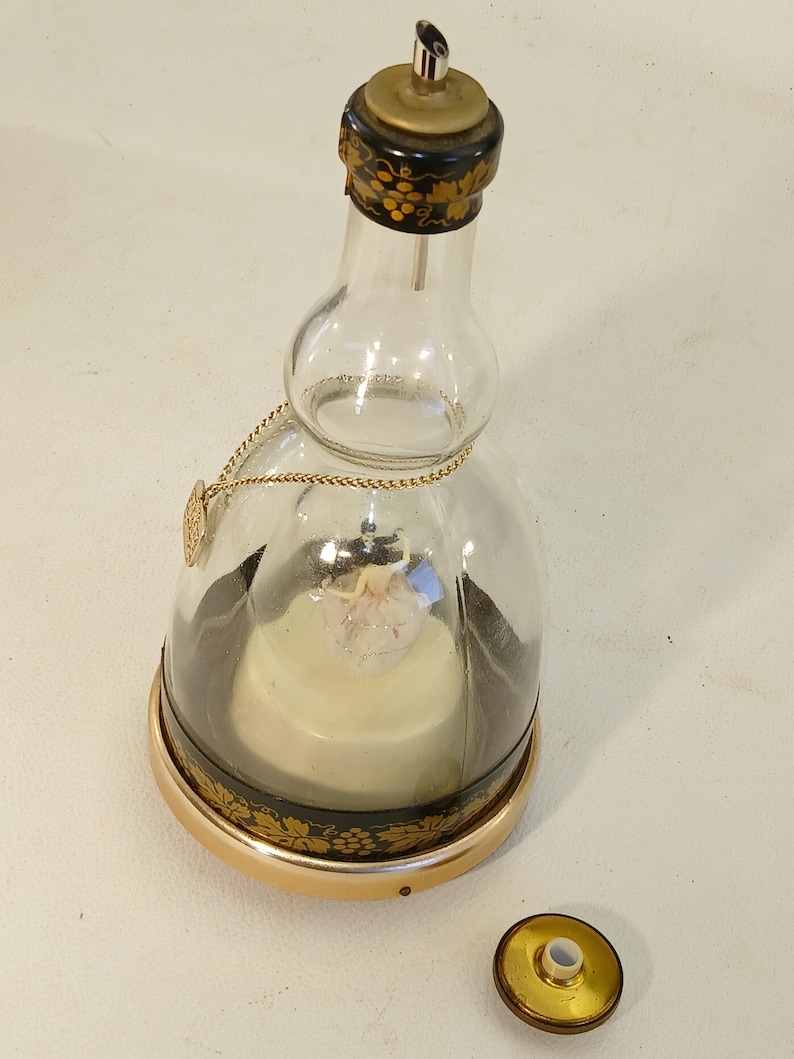 Musical Liquor Bottle Bols Ballerina / Dancing Couple / Vintage Music
