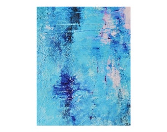 Blue abstract print, abstract art, 8x10 print, wall art decor, modern art, affortable gift, blue wall art, modern blue art, contemporary art