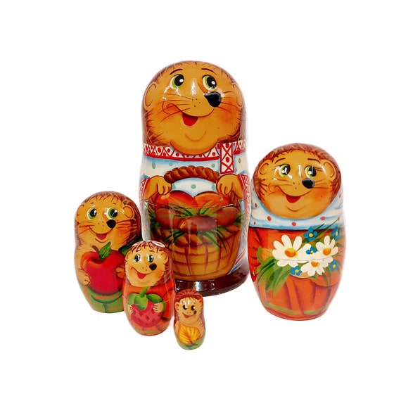 Buy Hedgehog Matryoshka Cute Nesting Dolls 10 Cm 3 94 3 Eco