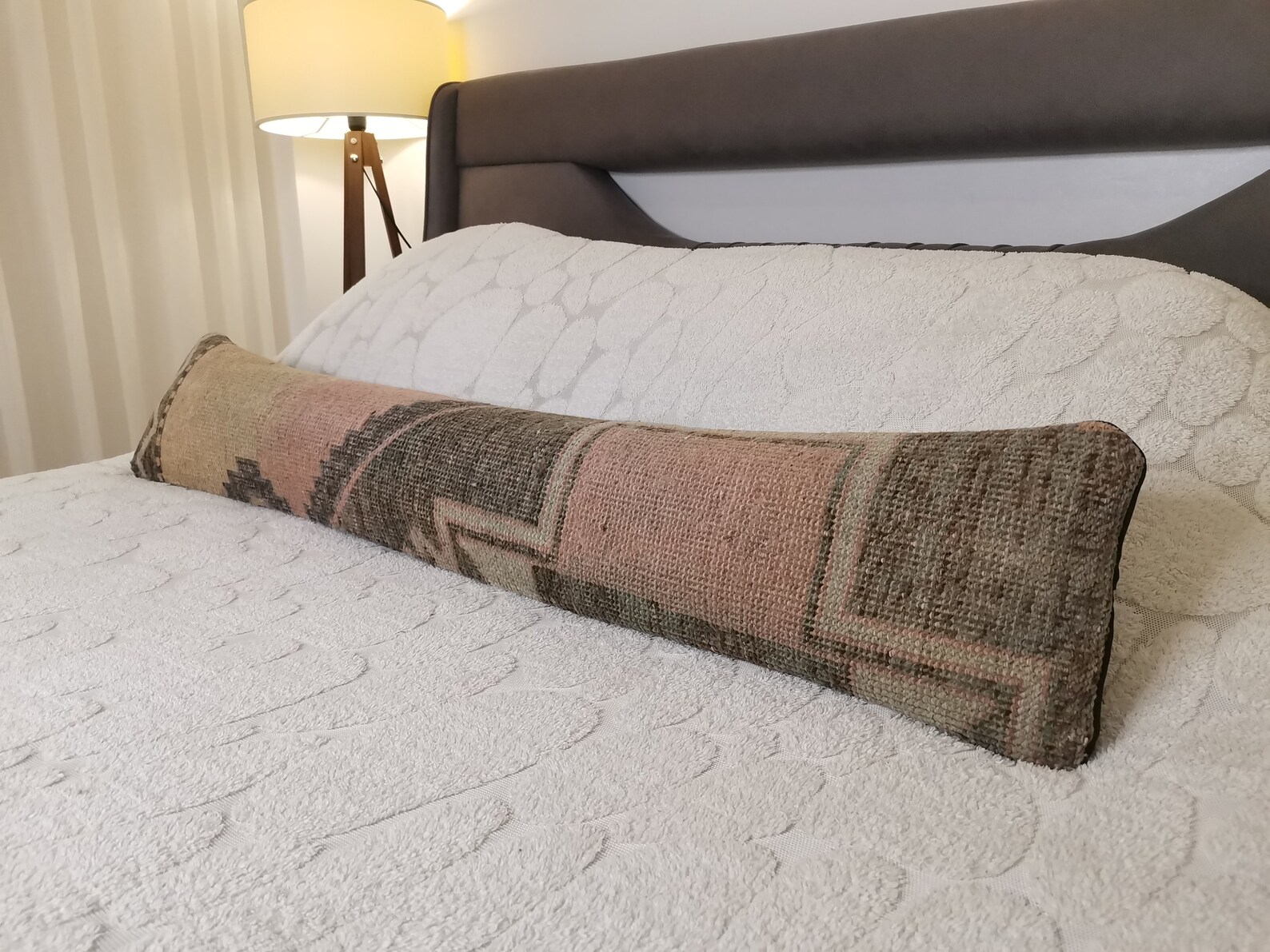 Rustic long pillow long pillow handmade pillow bed Etsy