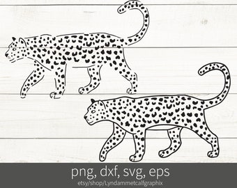 Leopard SVG File for Cricut & Silhouette Machines, Leopard Print svg, Jungle Animal svg, Leopard png, Leopard dxf, Leopard eps