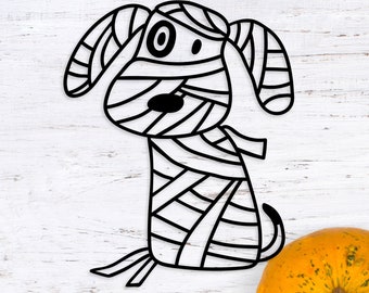 Perro de Halloween SVG. Mamá Perro Svg. Archivo de corte SVG de cachorro de Halloween. Lindo clipart de perro de Halloween. Archivo de corte de perro espeluznante de Halloween.