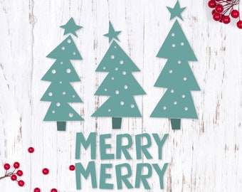 Christmas Tree SVG, Holiday Trees svg, Merry Christmas Tree Cut File,  Christmas Tree png, Merry Quote Svg, Christmas Tree svg for Signs